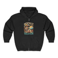 Mentally on Vacation Zip Hoodie — Retro Beach Escape Graphic Hoodie