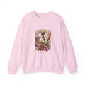 Crewneck Sweatshirt — "Running on Coffee & Anxiety" Retro Coffee Addict Graphic