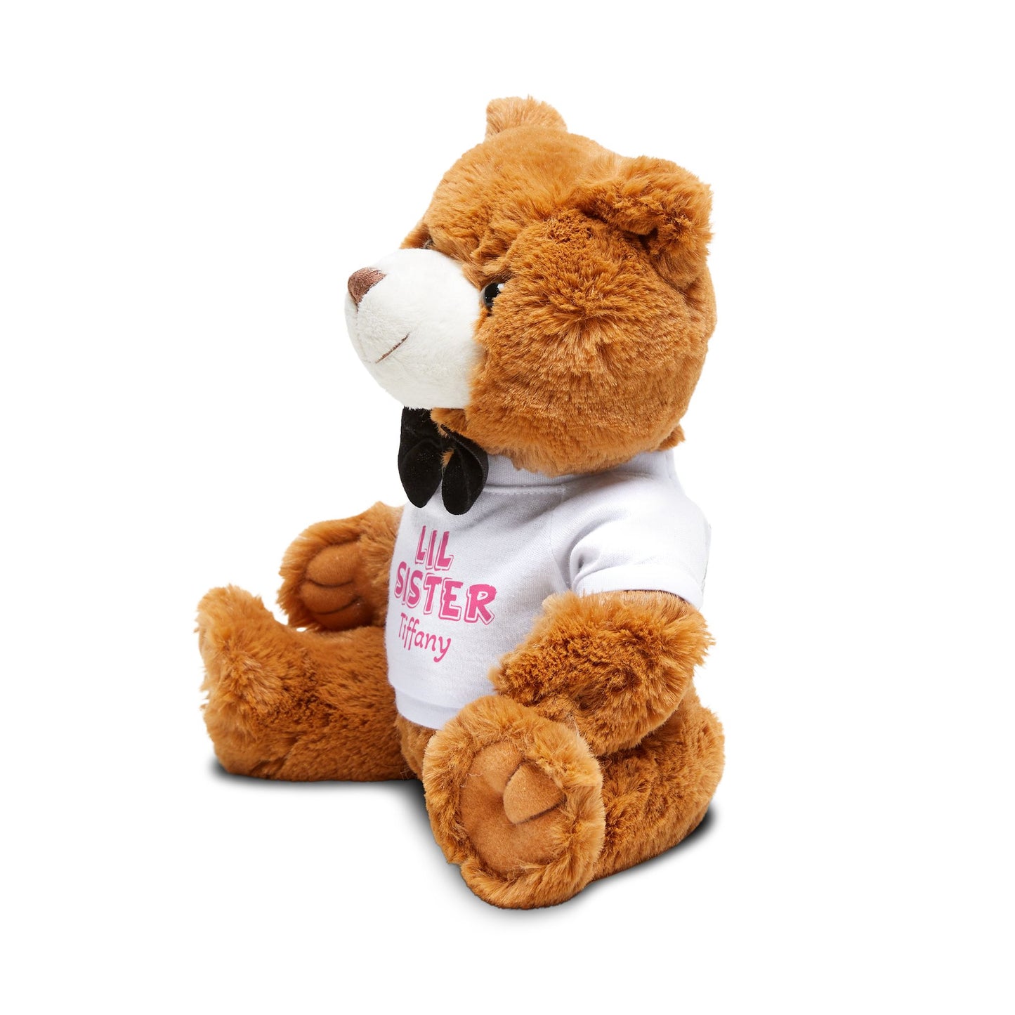 Personalized "Lil Sister" Teddy Bear with T-Shirt – Custom Name Plush Gift