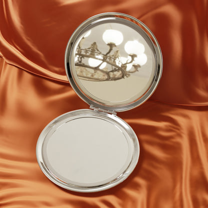 Personalized Compact Travel Mirror — Custom Photo & Date (Wedding/Anniversary Favor)