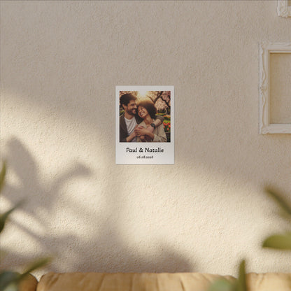 Personalized Polaroid Photo Canvas — Custom Names & Date