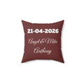 Personalized Wedding Date Pillow — Custom Names & Date Decorative Square Pillow