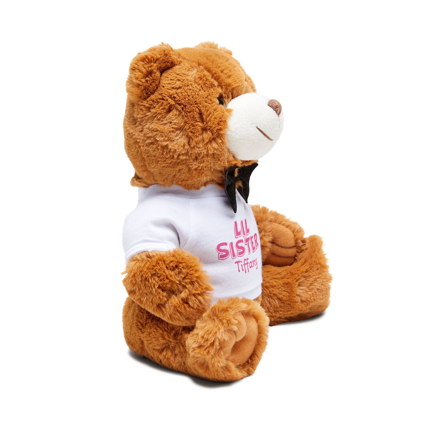 Personalized "Lil Sister" Teddy Bear with T-Shirt – Custom Name Plush Gift