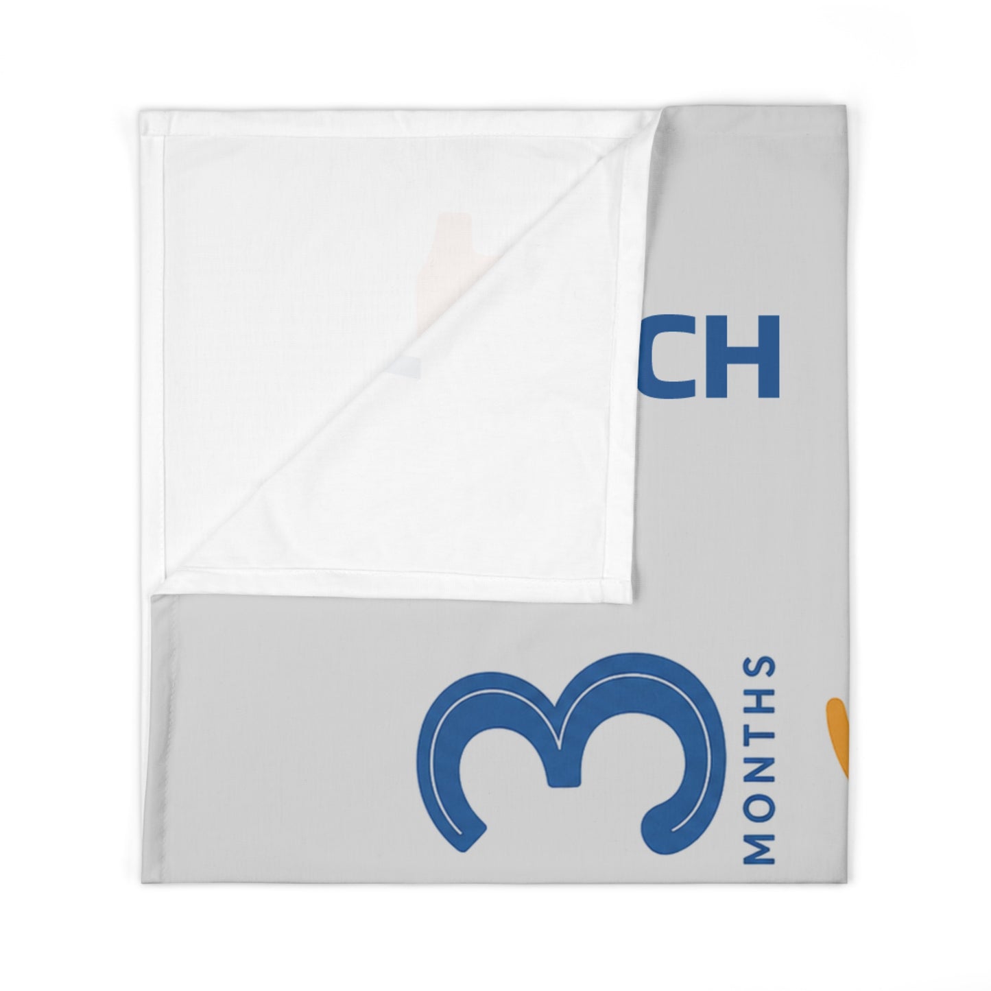 Milestone Swaddle Blanket — "Watch [Name] Grows" 1–12 Months Monthly Photo Prop